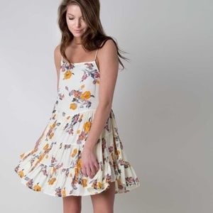 Free People  Intimately yellow floral circle dress